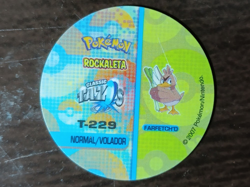 Tazo De Pokemón 4 Rockaleta #229 Farfetchd Original Del 2008 (Usado)