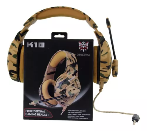 FONE HEADSET GAMER CAMUFLADO C/ MICROFONE E LED BRANCO USB - WARRIOR STRATON  PH305