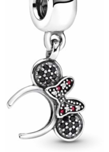 Dije Charm Colgante En Plata Detalles Pave Vincha Minnie