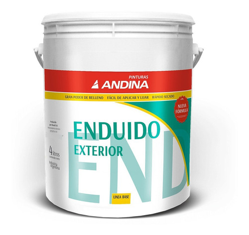 Enduido Exterior 1lt Andina - Pintunet2007 Oferta!!!