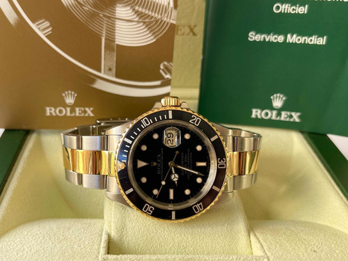 Rolex Submariner Aço E Ouro , Ref 16613 E Mostrador Preto!!!