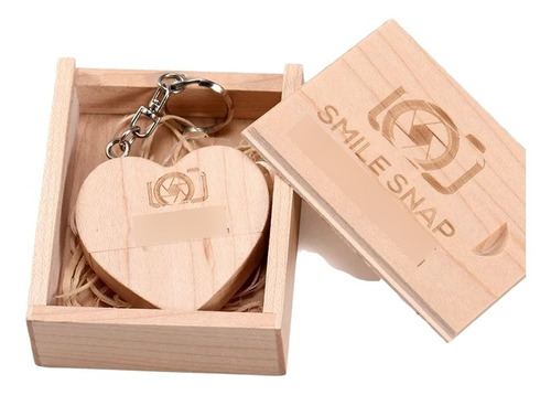 Usb De Madera Personalizado Con Grabado Laser De 32gb