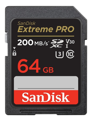 Memoria Sd Sandisk 64 Gb Extreme Pro 170 Mb/s C10 U3 V30 4k