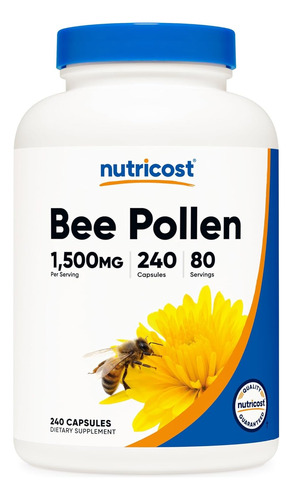 Puro Polen De Abejas 1500mg Vitaminas Enzimas Proteínas 240u