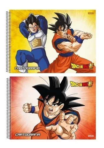 Caderno Cartografia Desenho Espiral São Domingos Dragon Ball Z Com