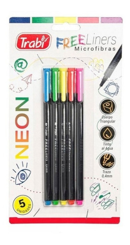 Estuche X5 Microfibras Trabi Free Liners Neon 