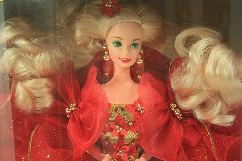 Mattel Barbie Happy Holidays Barbie Doll Hallmark Special Ed
