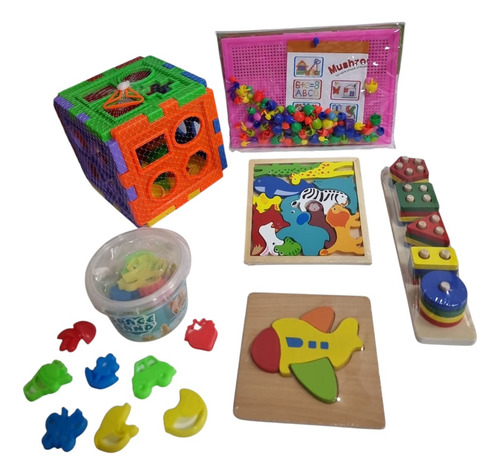 Juego Didactico Cubo, Apilables, Rompecabezas Educativo