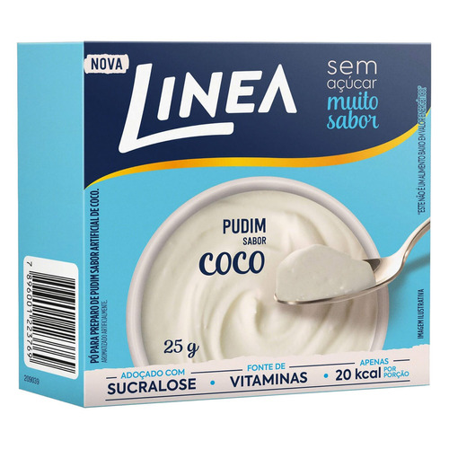 Pó para Pudim Coco Zero Açúcar Linea Caixa 25g