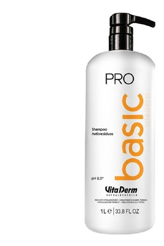 Vita Derm Pro Basic Shampoo Antirresíduos 1000ml Profissiona