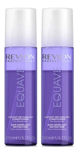 Dúo Spray Acondicionador Azul Rubio Blonde Revlon Equave