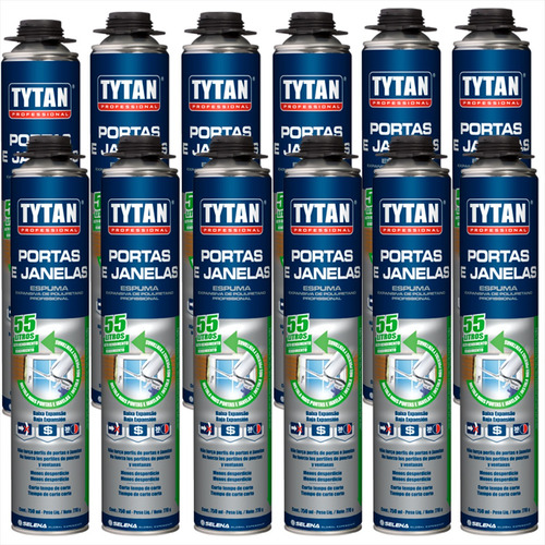Espuma Expansiva Tytan Porta E Janelas (750ml) Caixa C/12 Un