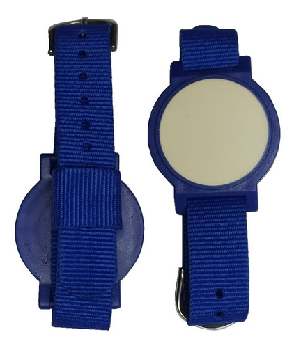 Manilla Pulsera Tela Ajustable Em4305 Rfid De 125khz Azul