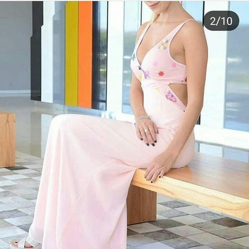 Vestido Largo Sexy Con Recortes Cintura Abierta Moda Pasion