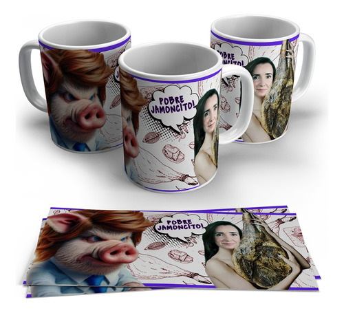 Taza Javier Milei Villarruel Pobre Jamoncito Meme Art