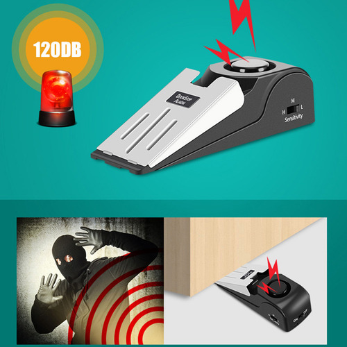 Tapón De Puerta Y Alarma 2 En 1, 120 Db, Para El Hogar Y Los