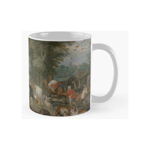 Taza Pintura Del Arte De Los Animales Del Arca De Noé Calida