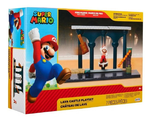 Brinquedo Super Mario Playset Castelo De Lava Candide 3003
