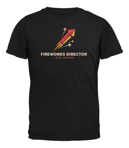 Camiseta Negra Para Adulto Del Director De Fuegos Artificial