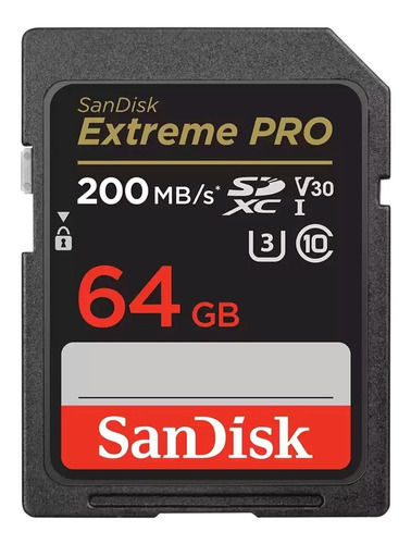 Memoria Sandisk Sd Extreme Pro 64gb 4k Uhs-i C10 U3 200mbs