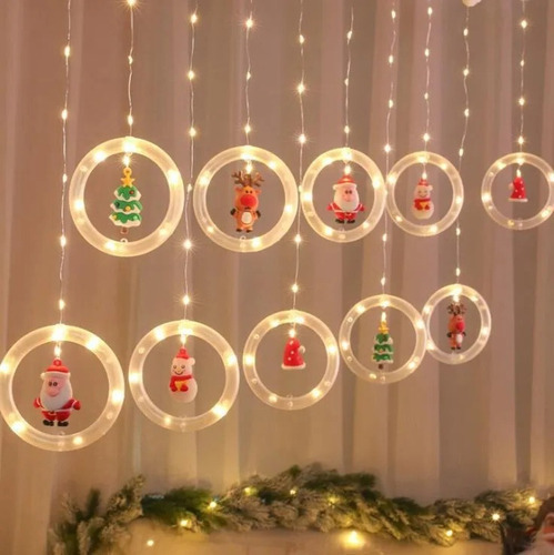 Cadena Navideña De Luces Led Con Forma De Muñeco De Nieve,