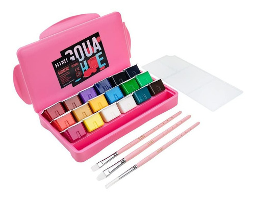 Pinturas Gouache Himi, 18 Colores, 30ml.