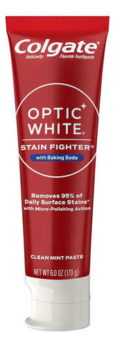 Colgate Optic White Blanquea Sin Dañar Aliento Menta 2pack
