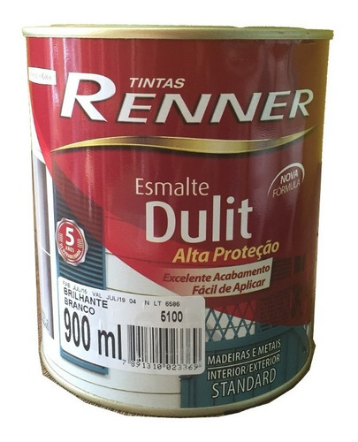 Esmalte Sintético Dulit Renner Brillante 0,9 Lts Rojo