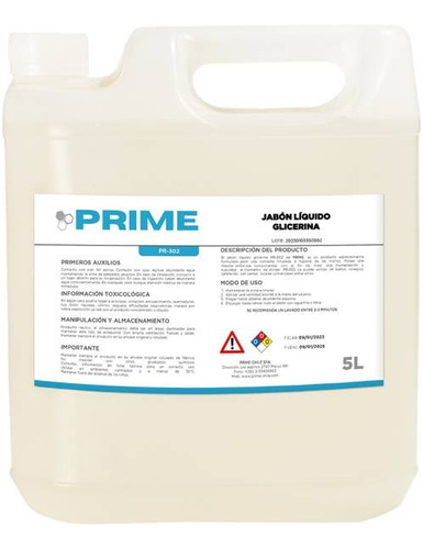 Jabón Glicerina 5 Lt - Prime