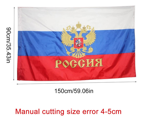 Bandera De Poliéster, 90 X 150 Cm, Bandera Nacional De Rusia