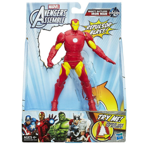 Figura Marvel Mighty Avengers Battlers Iron Man 15 Cm
