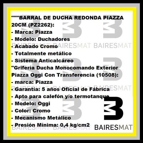 Imagen 4 de 6 de Columna De Ducha Barral Redonda Con Griferia Piazza Oggi