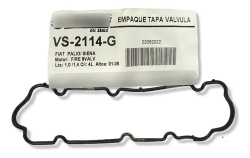 Empacadura Tapa Valvula Fiat Palio 1.4 Uno Fire