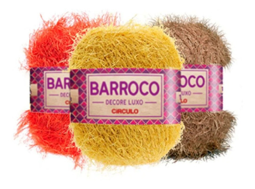 6 Novelos Barbante Barroco Decore Luxo Crochê / Tricô 280g