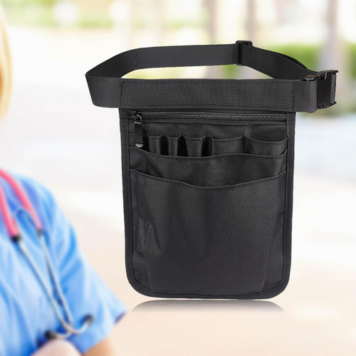 Enfermera Organizador Cinturón Negro Pequeño Negro