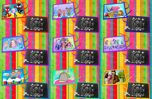 Pizarras De Tela Personalizadas Souvenirs + Tizas X15