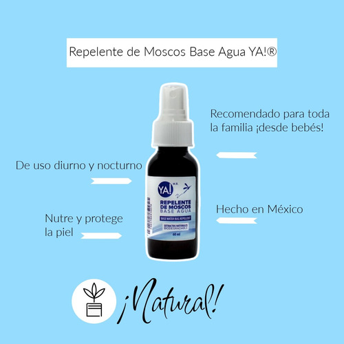 Caja De Repelente De Moscos Base Agua Ya! 60 Ml (25 Pzas)