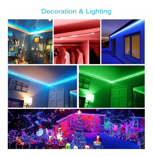 Led Strip Lights .ft M Leds Non Waterproof Flexible Col...
