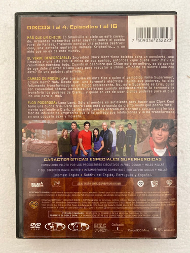 Dvd 6 Discos Smallville Temporada 1 Tom Welling 21 Episodios (Usado)