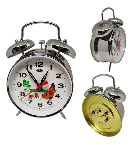 Reloj Silencioso Despertador De Mesa Alarma Vintage 2859