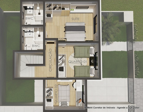 Imagem 20 de 21 de Sobrado Com 3 Dormitórios À Venda Com 141.71m² Por R$ 550.000,00 No Bairro Lindóia - Curitiba / Pr - M2li-rib1
