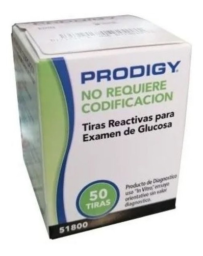 100 Tiras Reactivas + 100 Lancetas Prodigy - Envió Gratis