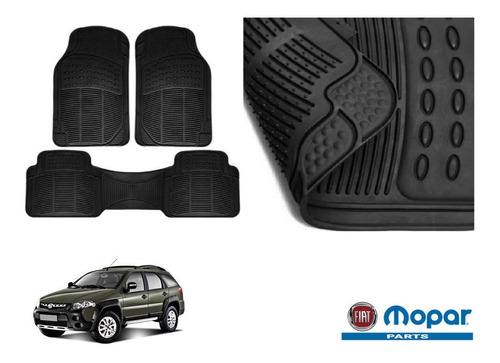 Tapetes Uso Rudo Fiat Palio 2008 Rubber Black Original