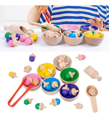 Bolas De Arcoíris En Tazas, Juguete, Juego Clasificador De