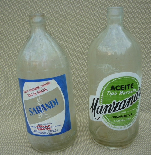 Botella Aceite Sarandí / Manzanares X 2