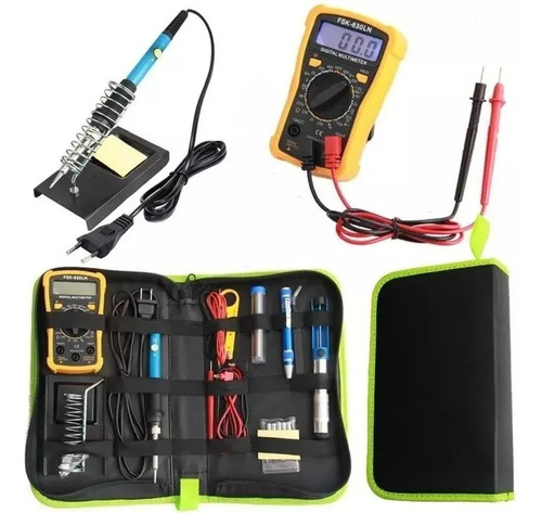 Kit Eléctrico Cautín 60w Regulable 17 Accesorios 