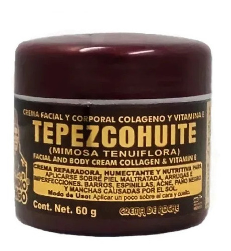 Crema De Tepezcohuite Para La Noche 60 Gr