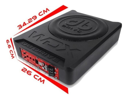 Subwoofer Amplificado Wdx 10 Db Drive Wdx-as10 900w 250w Rms