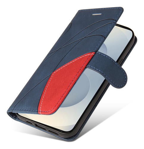 Funda Para Samsung Serie S De Piel Sintética De Alta Calidad, Funda Protectora Tipo Cartera Con Ranura Para Tarjetas, Color Azul