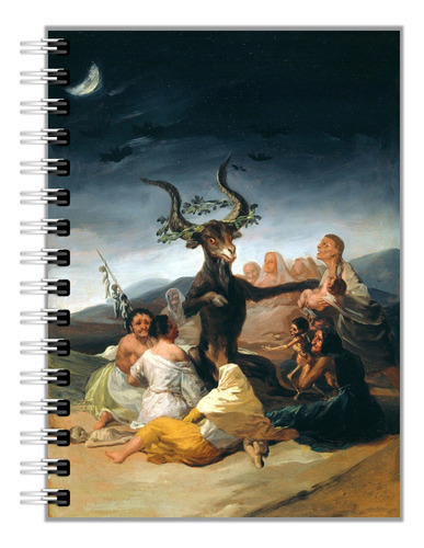 Cuaderno Tamaño A5 De Punto Cuadro El Aquelarre Goya